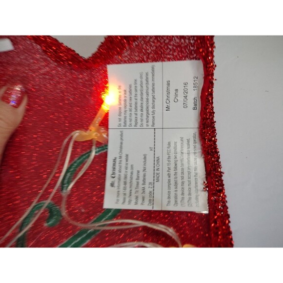 Holiday Time LED Holiday Banner that says "Merry & Bright" - Picture 16 of 16